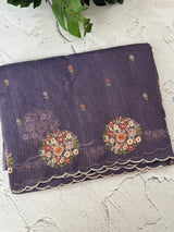 Kota checks saree with embroidery MS7645