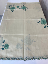 Semi tussar appliqué work saree MTS6589