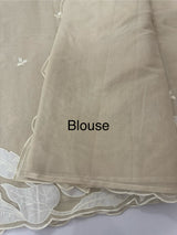 Mul chanderi saree with applique work MSH147 borders- MSH224