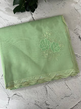 Kota Moonga checks Applique work saree MSH278 PistaGreen