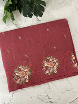 Silky kota embroidery saree MSK4333