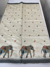 Blended semi tussar silk saree with embroidery MSJ677