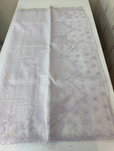 Khadi Linen saree with net applique borders MSH247 PaleLavender