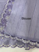 Cutwork Semi tussar saree MTSS674
