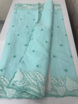 Kota chanderi saree with applique work borders- MSH224