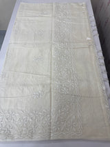 Mul chanderi chikankari embriodery saree MSH291 (1) Offwhite