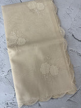 Kota Moonga checks Applique work saree MSH278 Ivory