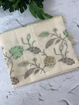 Lightweight Kota Supernet saree with embroidery MS143