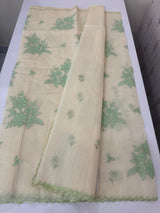 Kota Moonga checks Applique work saree MSH273 - Cream to SageGreen