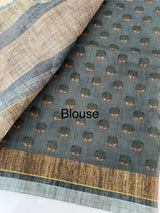 Printed Semi Kota Doria Sarees with blouse - MKD561 (5)