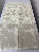 Premium Silk organza saree with applique work MSSA671 Offwhite
