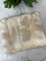 Semi organza saree with appliqué work - MSH906