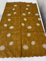 Blended tussar saree with applique borders MTSS459