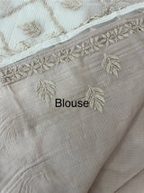 Kota Moonga checks saree with Chikankari work MSH241