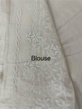 Mul chanderi chikankari embriodery saree MSH291 (1) Offwhite