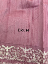Semi tussar saree with embroidery MST122 DustyOnion