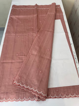 Cutwork Semi tussar saree MTSS674 NudePeach