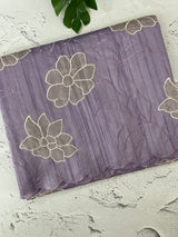 Blended tussar saree with applique work MTSS459