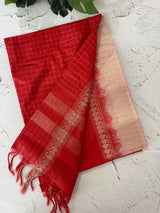 Bhagalpuri Semi tussar saree with contrast retta pattu borders and blouse -MS895(9)