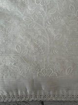 Soft kota checks saree with embroidery - MS7676 White