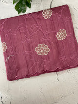 Blended tussar saree with applique borders MTSS459