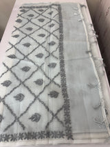 Kota Moonga checks saree with Chikankari work MSH241