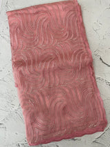 Glass organza saree with thread work- MOS351 Pastel PeachPink