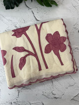 Mul chanderi applique work saree MSH170