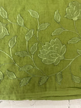 Mul chanderi saree with applique work MSH179