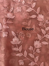 Soft Crush organza saree with embroidery and cutdana work - MOS5782