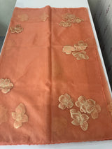 Soft Organza tissue Applique work saree MSLK116