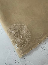 Organza saree with embroidery - MSH375 Chiku