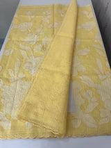 Netkota saree with appliqué work - MSH912 Yellow