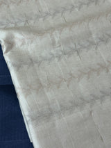 Blended tussar saree with embriodery - MS8665 Pearl Cream