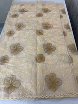 Semi organza saree with thread work - MSH910 PalePeach