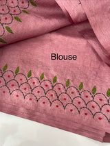 Kanta Handstitched Blended tussar silk saree MS15831