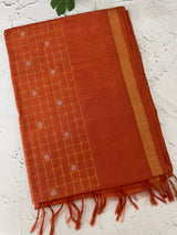 Bhagalpuri Semi tussar saree MS896- Orange
