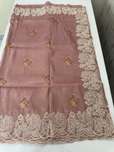 Soft crush Organza saree with embroidery and applique work MS14764 DuskyOnion(2)