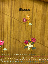 Blended tussar saree with kanta embroidery and cutwork - MS5223