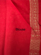 Semi Banarasi Georgette saree MKGS612 DeepRed