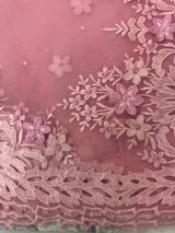 Cutwork Glass organza saree with Blouse MOS453