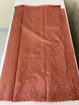 Crushed Matka Blended Tussar silk saree with embroidery MS4890