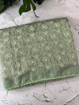 Matka Blended Tussar silk saree with embroidery MMT567