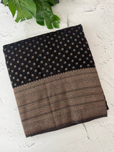 Semi banarasi Khaddi Georgette saree - MS1476 Black