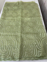 Glass organza saree with thread work- MOS351 PastelGreen