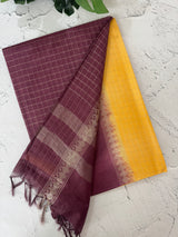 Bhagalpuri Semi tussar saree with contrast retta pattu borders and blouse -MS895(4)