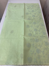 Moonga Kota checks saree with applique work MMC457 Pista