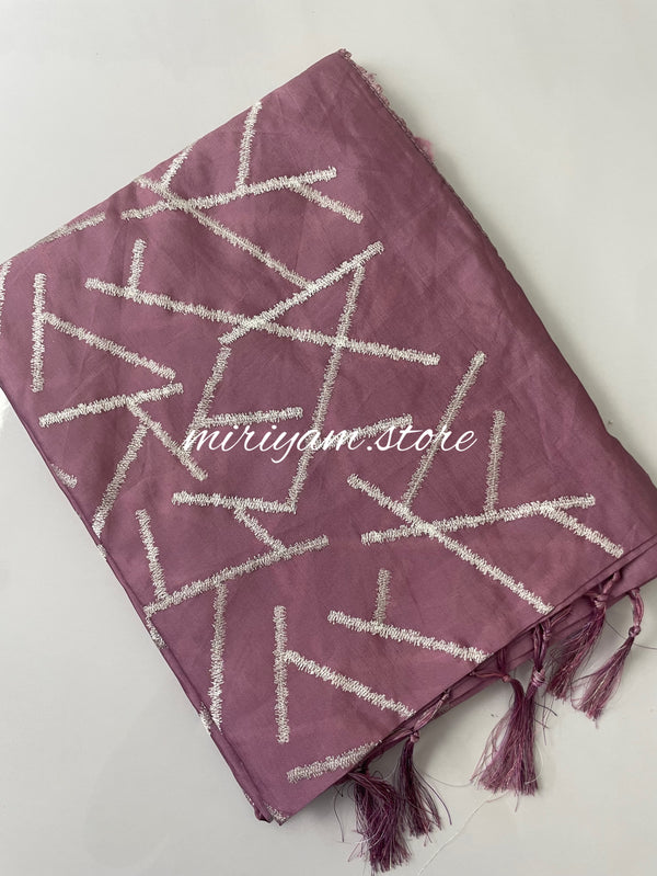 Art silk saree with thread work MAS763 - ONION PINK