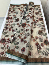 Printed Semi Kota Doria Sarees with blouse - MKD561 (3)