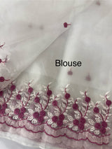 Soft Organza saree with embroidery borders - MCW896